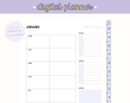 Weekly Digital Planner 2026 - Undated Goodnotes Planner - Digital Stickers - Colorful Self Care Planner - Rainbow iPad Planner - SH01 - Blog Pixie