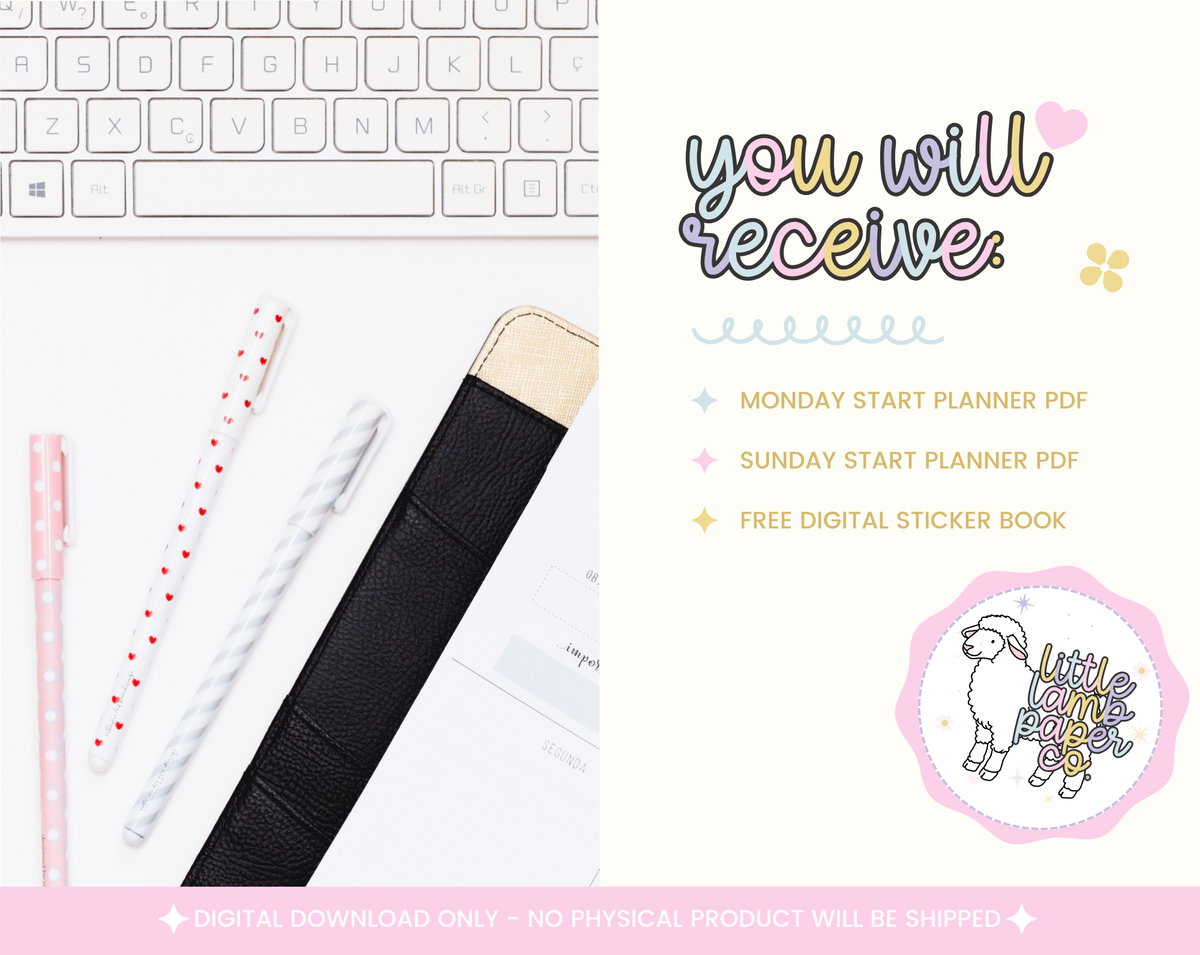 Weekly Digital Planner 2026 - Undated Goodnotes Planner - Digital Stickers - Colorful Self Care Planner - Rainbow iPad Planner - SH01 - Blog Pixie