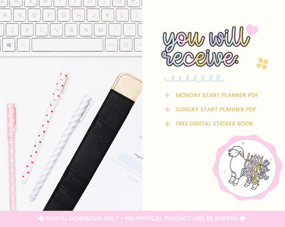 Weekly Digital Planner 2026 - Undated Goodnotes Planner - Digital Stickers - Colorful Self Care Planner - Rainbow iPad Planner - SH01 - Blog Pixie